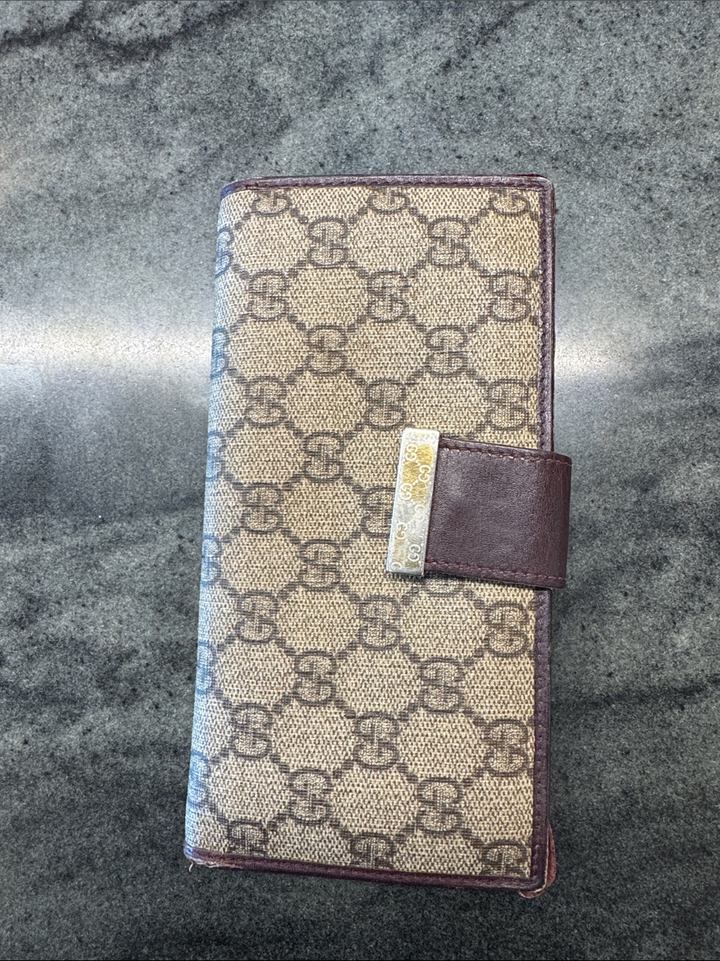 Gucci Beige/Brown Signature Canvas Continental Wallet